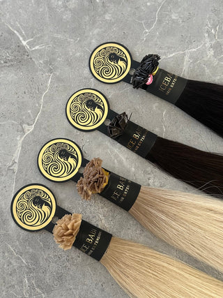 A close-up shot of K-Tip and Baby K-Tip extension bonds.