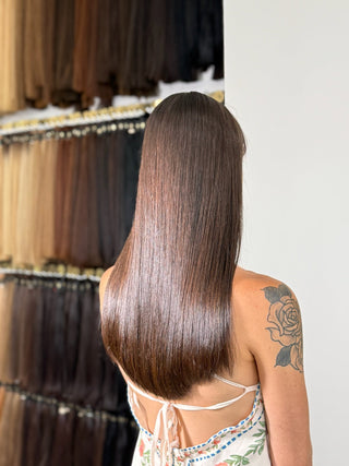 A beautiful, curated display of Icebabe Hair extensions.