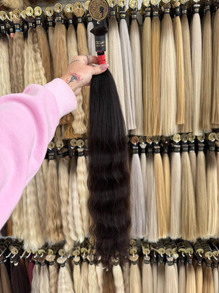 Baby Hair Bulk 24" 90g – Brown, Virgin Raw Human Hair | ICEBABE
