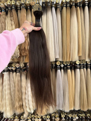 Baby Hair Bulk 24" 152g – Brown, Virgin Raw Human Hair | ICEBABE