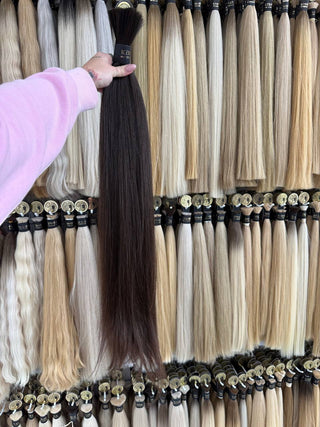 Baby Hair Bulk 28" 227g – Brown, Virgin Raw Human Hair | ICEBABE