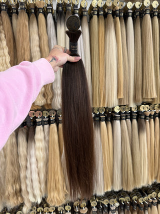 Baby Hair Bulk 24" 125g – Brown, Virgin Raw Human Hair | ICEBABE