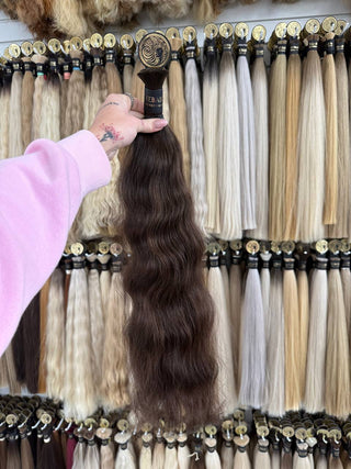 Baby Hair Bulk 22" 126g – Brown, Virgin Raw Human Hair | ICEBABE