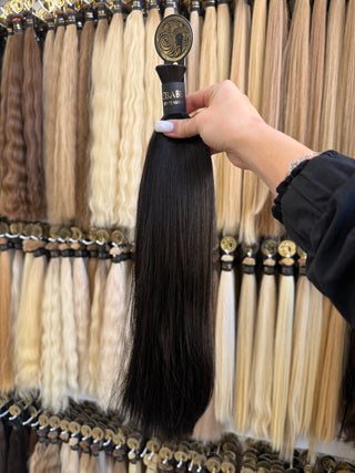 Baby Hair Bulk 16" 100g – Black, Virgin Raw Human Hair | ICEBABE