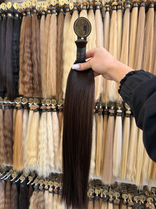 Baby Hair Bulk 18" 100g – Brown, Virgin Raw Human Hair | ICEBABE