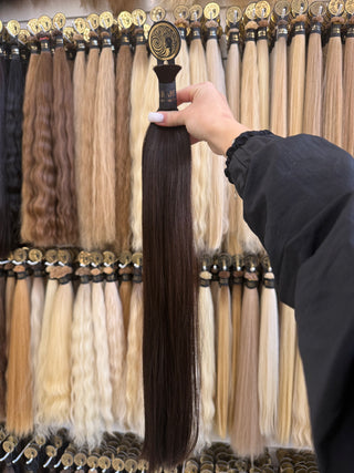 Baby Hair Bulk 22" 100g – Brown, Virgin Raw Human Hair | ICEBABE