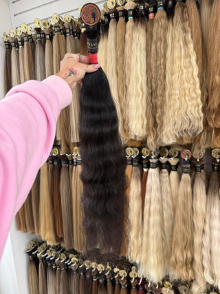 Baby Hair Bulk 26" 89g – Brown, Virgin Raw Human Hair | ICEBABE