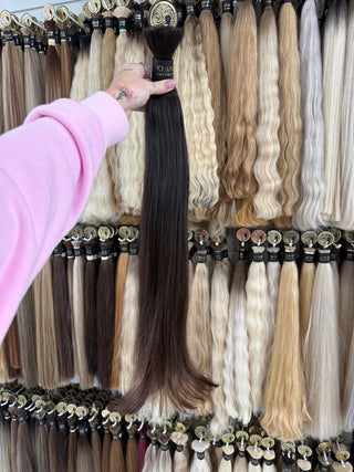 Baby Hair Bulk 24" 158g – Brown, Virgin Raw Human Hair | ICEBABE