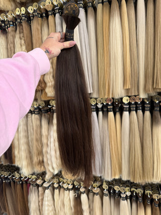 Baby Hair Bulk 22" 135g – Brown, Virgin Raw Human Hair | ICEBABE