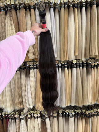 Baby Hair Bulk 24" 123g – Brown, Virgin Raw Human Hair | ICEBABE