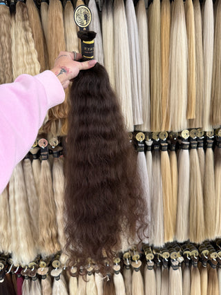 Baby Hair Bulk 26" 173g – Brown, Virgin Raw Human Hair | ICEBABE