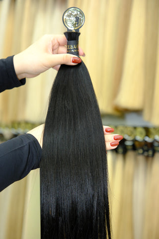 Baby Hair Bulk 16" 102g – Black, Virgin Raw Human Hair | ICEBABE