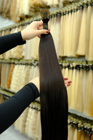 Baby Hair Bulk 22" 100g – Brown, Virgin Raw Human Hair | ICEBABE